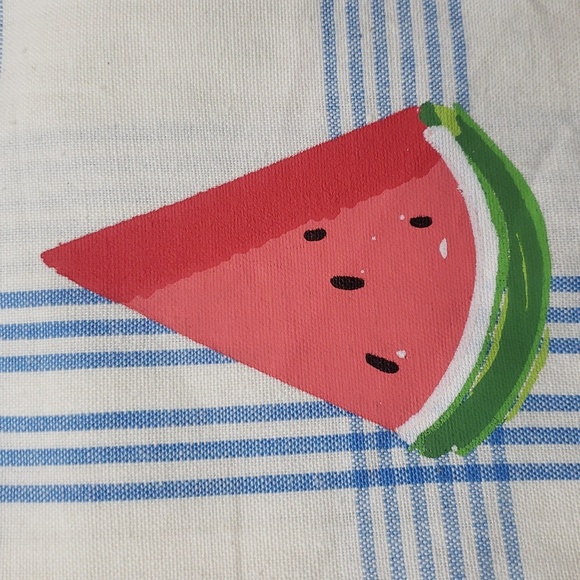 Design Imports NWT 100% Cotton Kitchen Towel Set/2 with Watermelon Design - Picture 3 of 6
